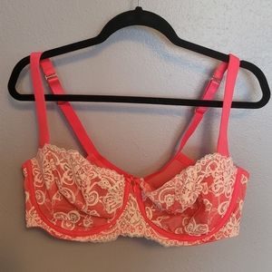 Cacique Plus Size Bra 44DD Coral